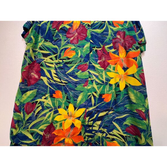Jessica Howard Womens Tropical Floral Shift Dress Sze 2X Multicolor Short Sleeve - Picture 4 of 10
